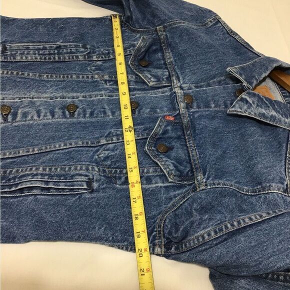 Levi’s Jean Jacket Vintage Trucker Style Made In U.S.A 71506-0214 Size 42L - Picture 14 of 15